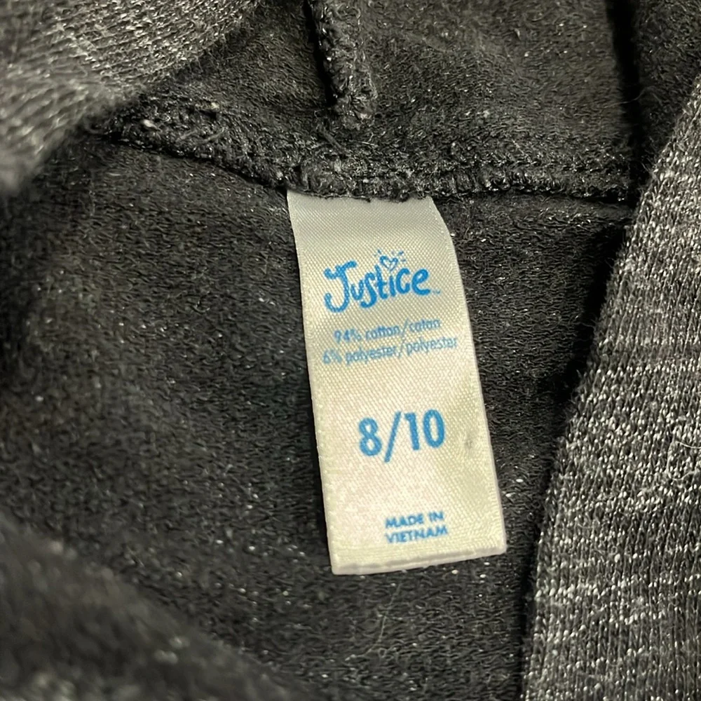 JUSTICE cropped hoodie 🖤